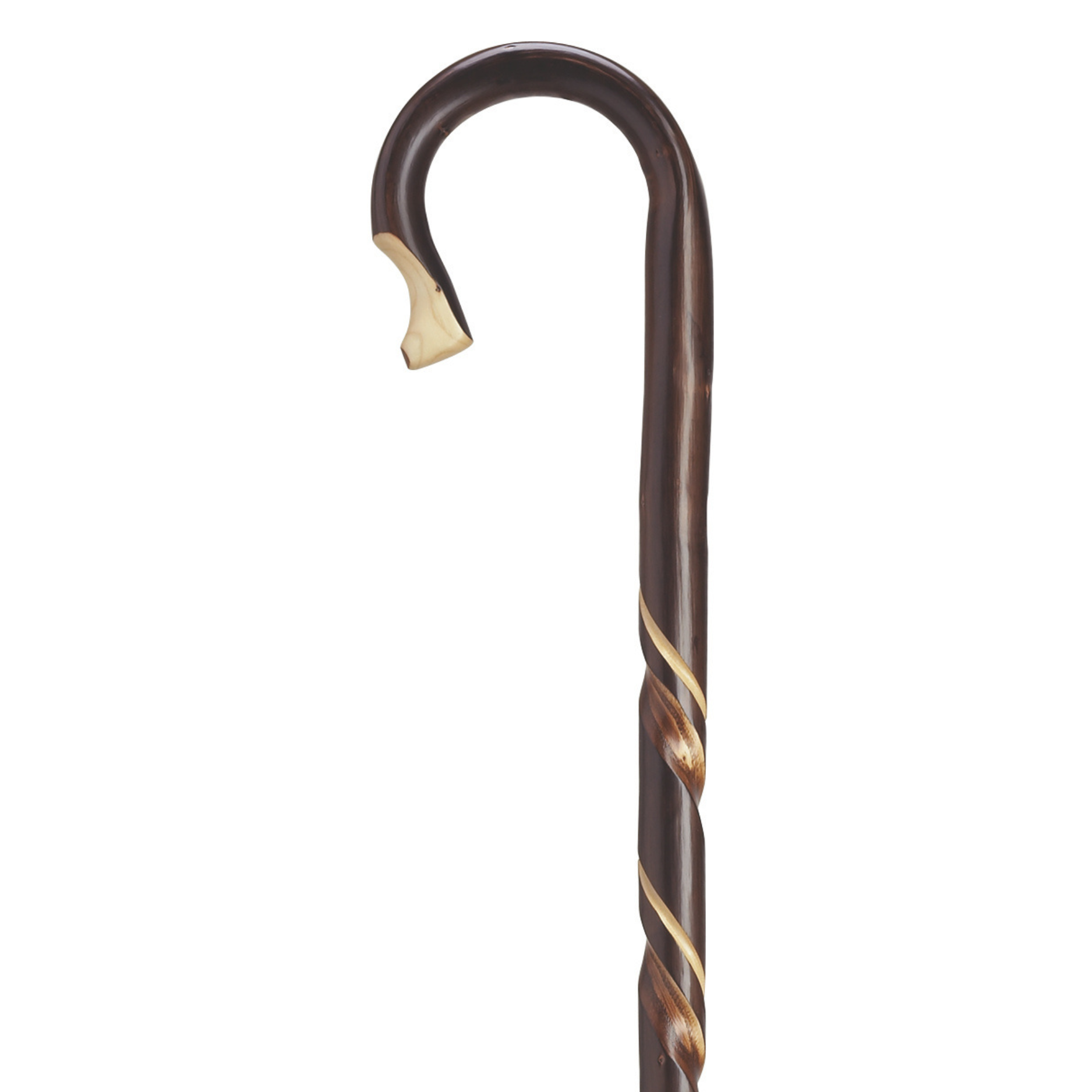 Hand Carved Spiral Shepherd Crook