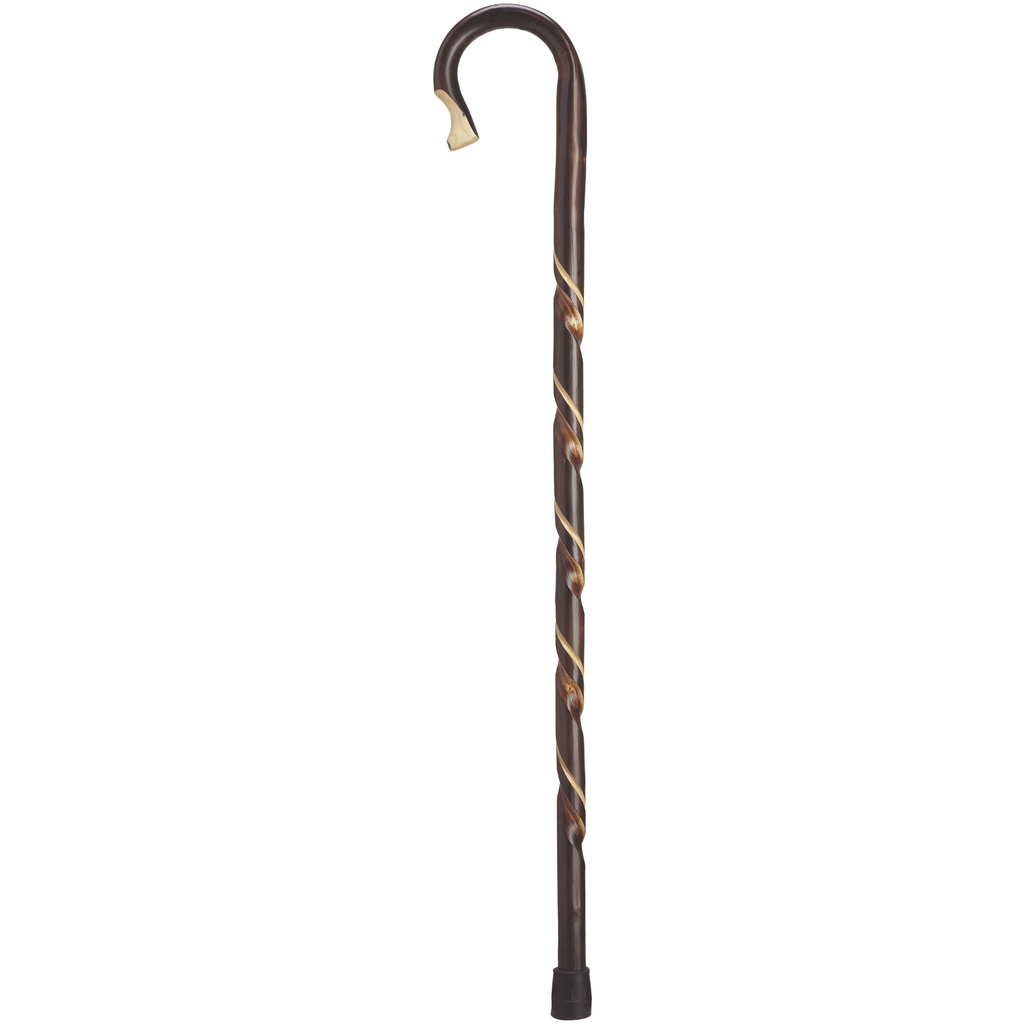Hand Carved Spiral Shepherd Crook