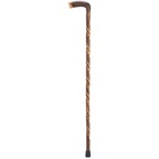 Hand Carced Spiral "L" Shape Handle
