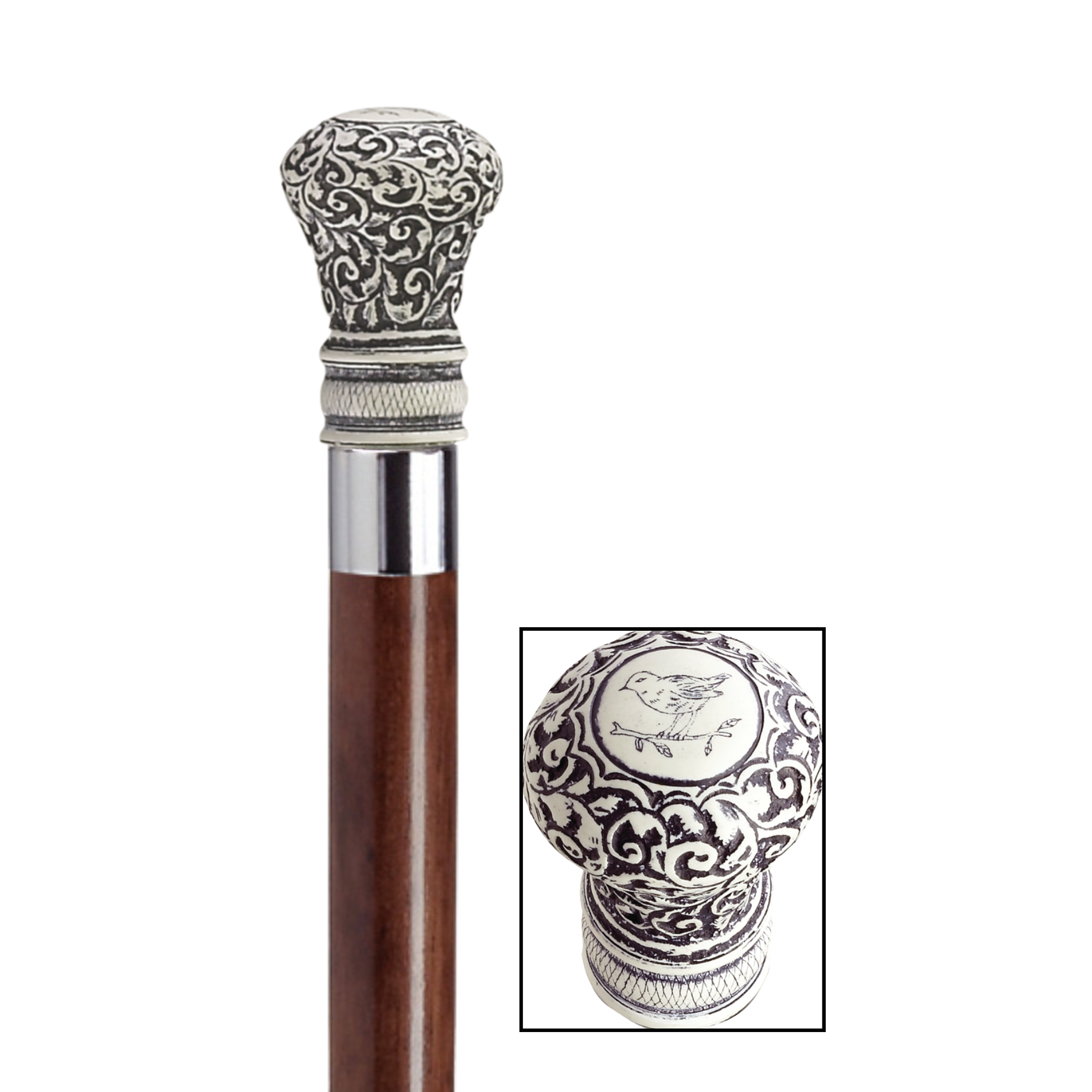 Scrimshaw Regency Walking Stick