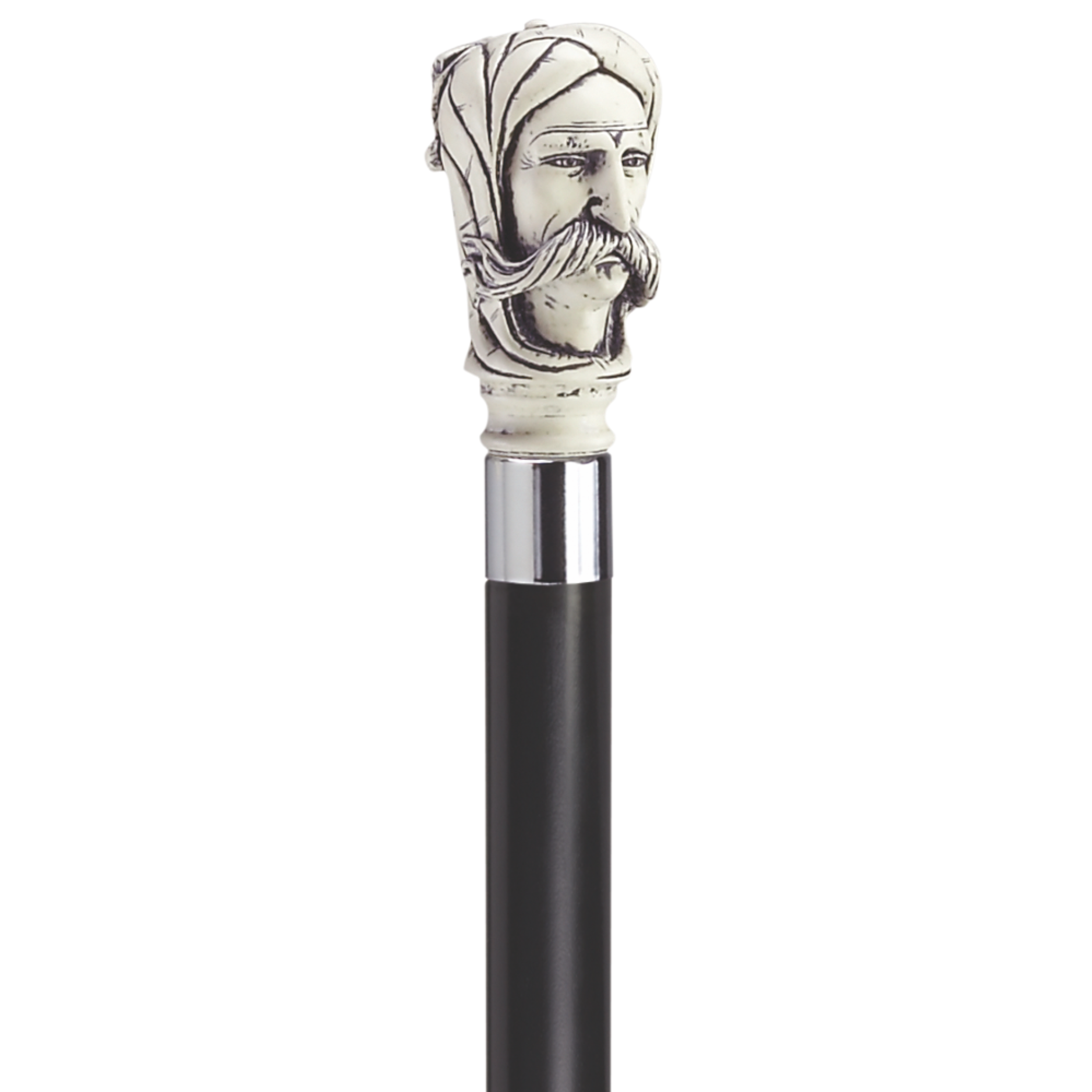 Scrimshaw Afghan Man Cane