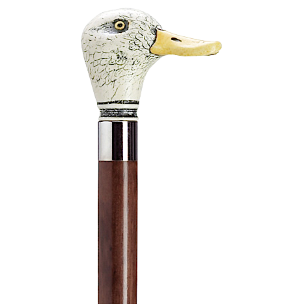 Scrimshaw Duck Walking Stick
