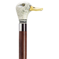 Scrimshaw Duck Walking Stick