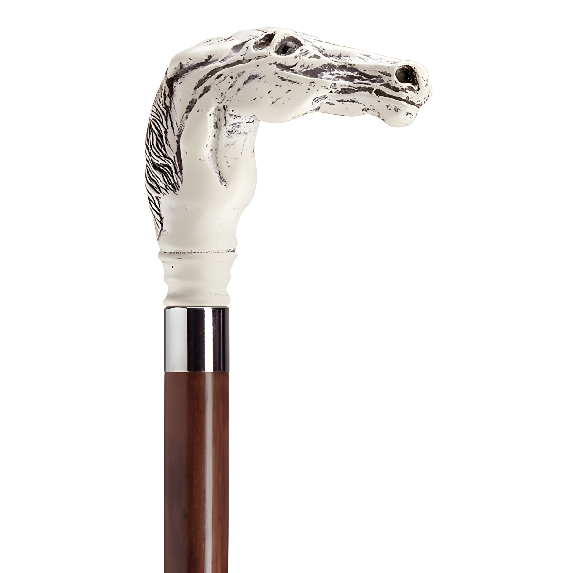 Scrimshaw Racehorse Walking Cane