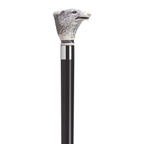 Scrimshaw Fox Head Walking Stick