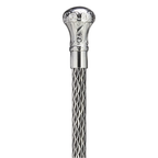 Harvy Etched Chrome Knob Cane
