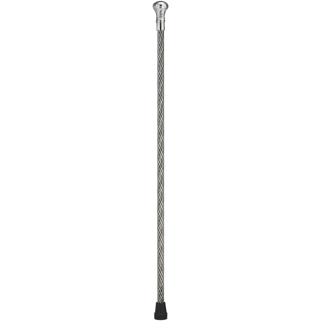 Harvy Etched Chrome Knob Cane