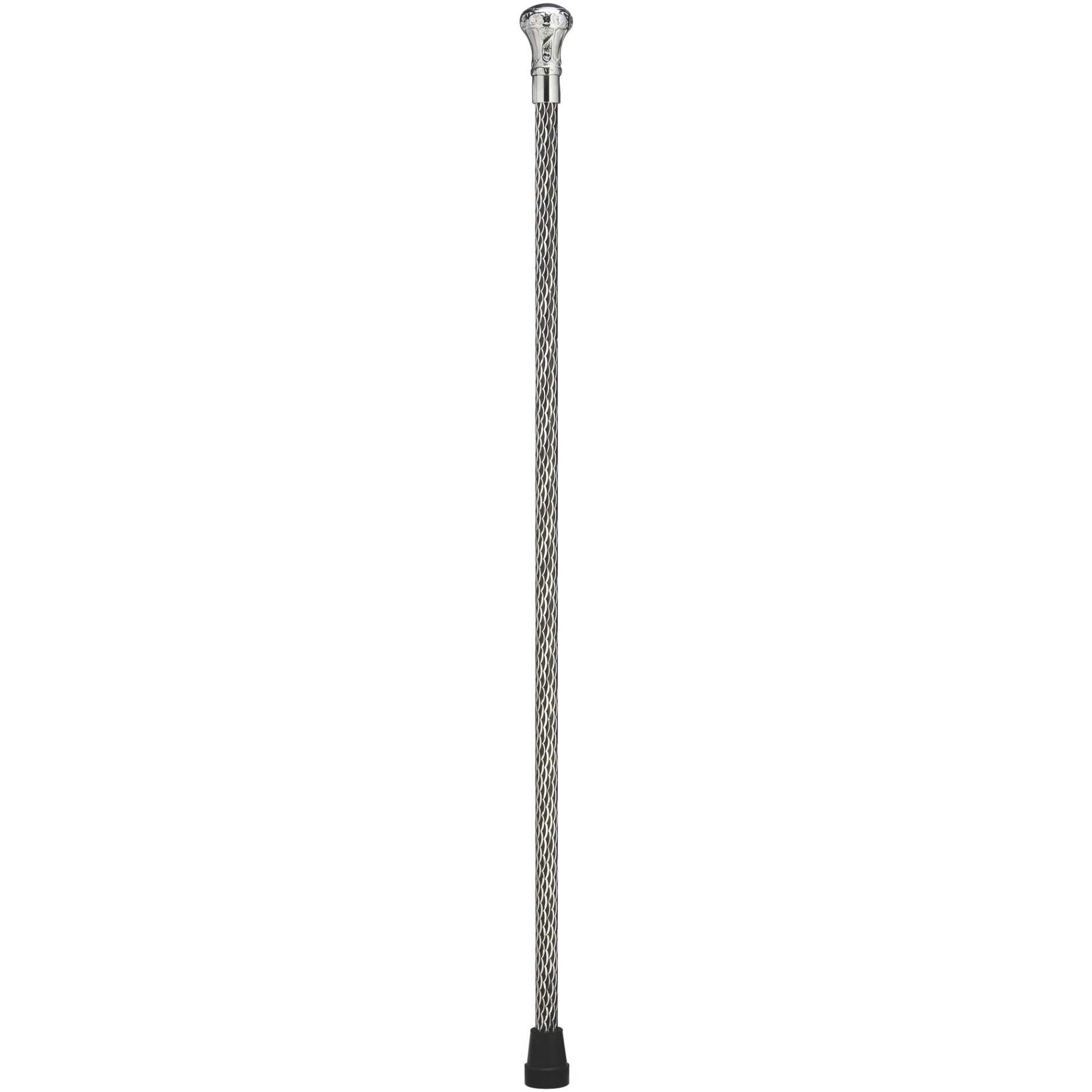 Harvy Etched Chrome Knob Cane