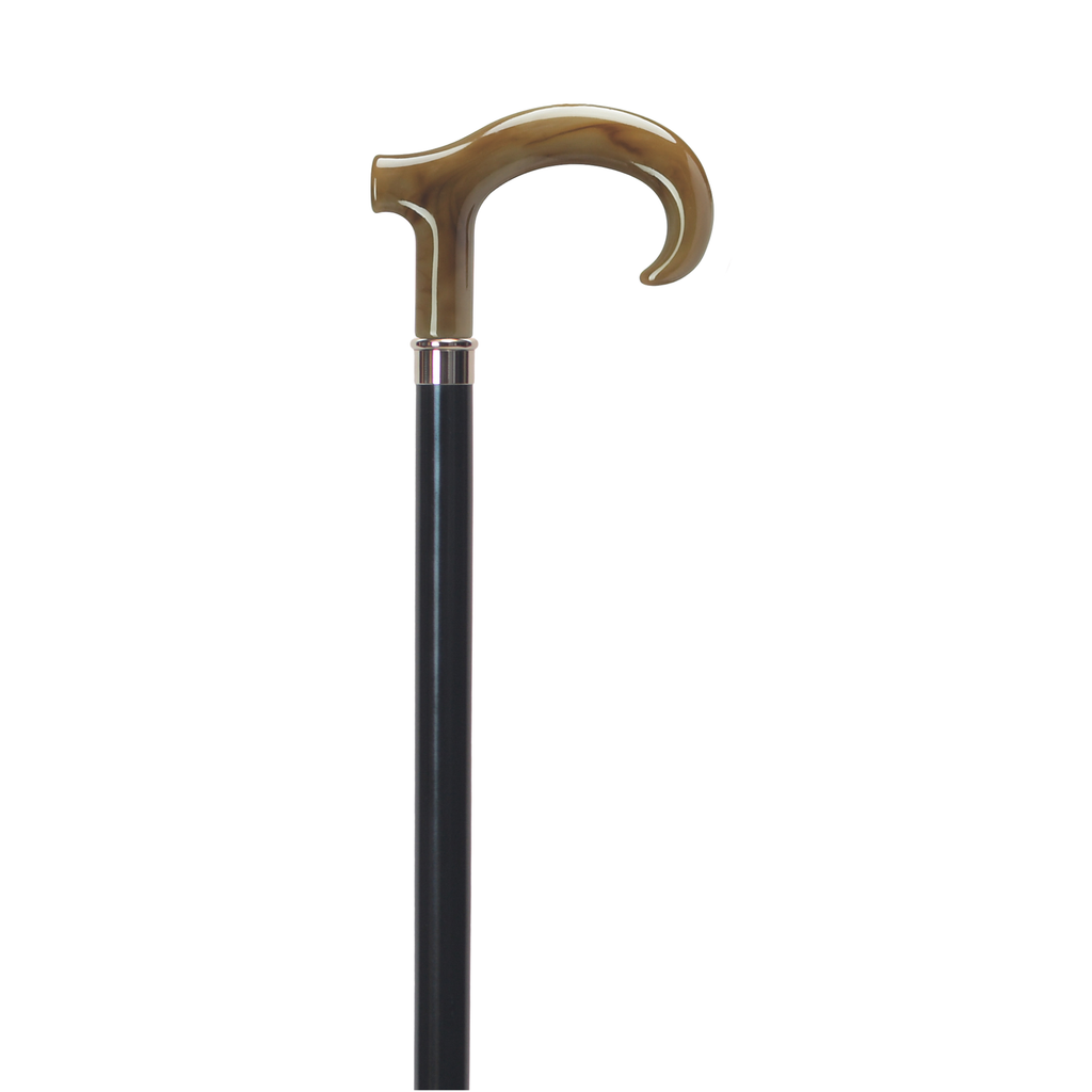 Stylish Italian Derby Cane: Impact-Resistant Handle & Hardwood Shaft