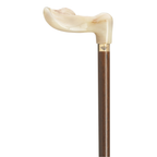 Harvy Marbleized Palm Grip Cane - Walnut, Solid Support, 36 Inch