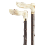 Marbleized Palm Grip Walking Cane - Blackthorn Shaft