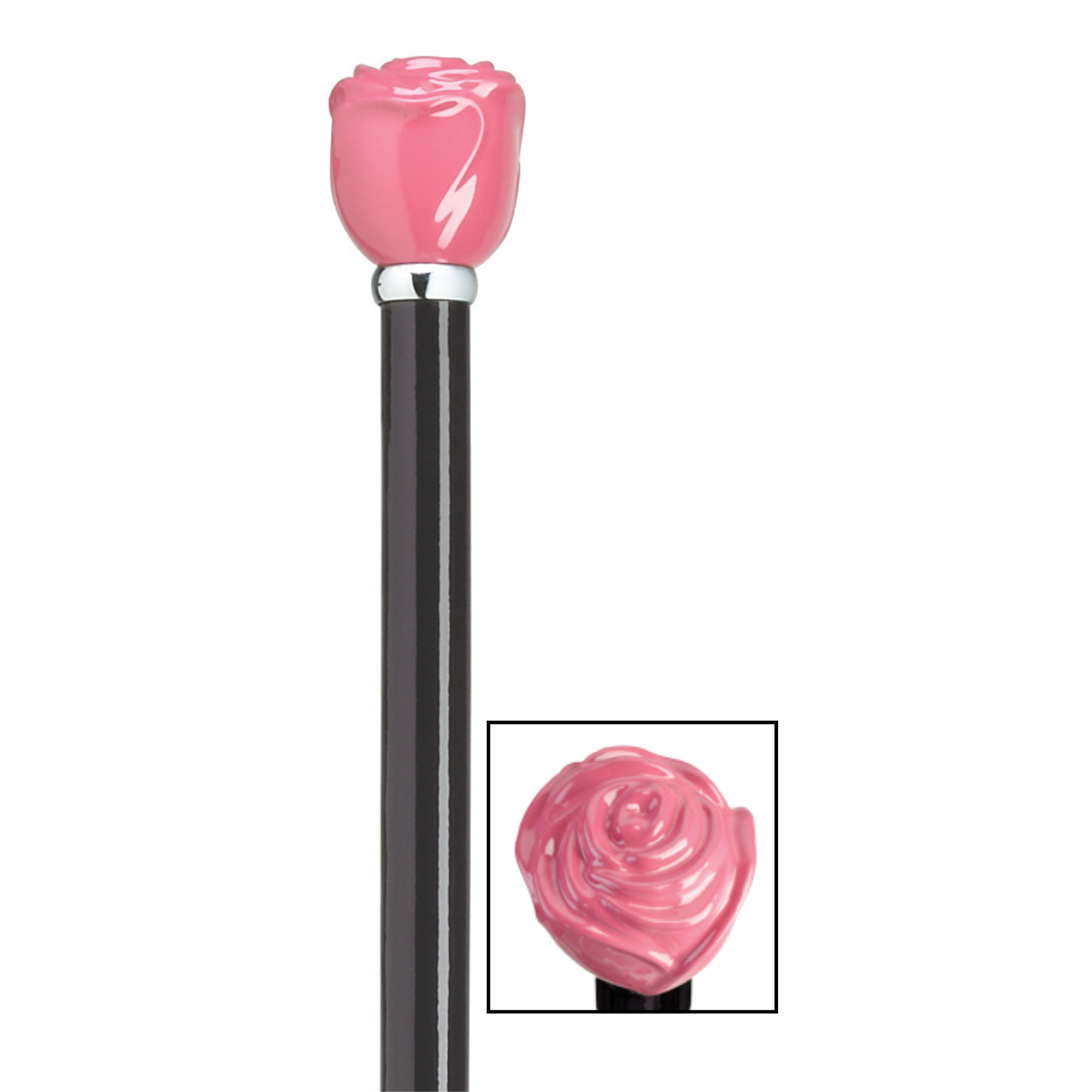 Pink Rosebud Walking Stick