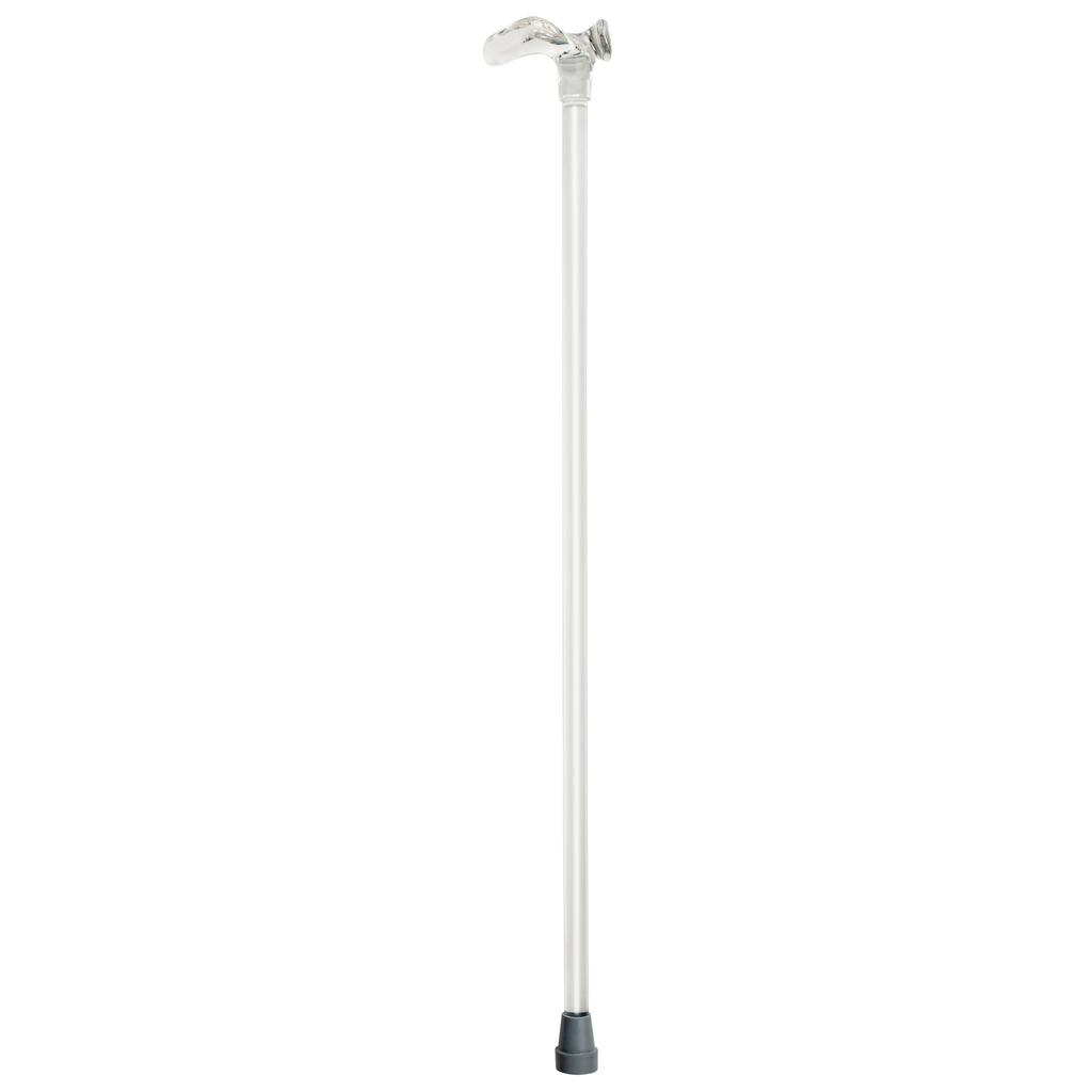 Left-Handed Acrylic Palm Grip Walking Cane - Elegant & Comfortable