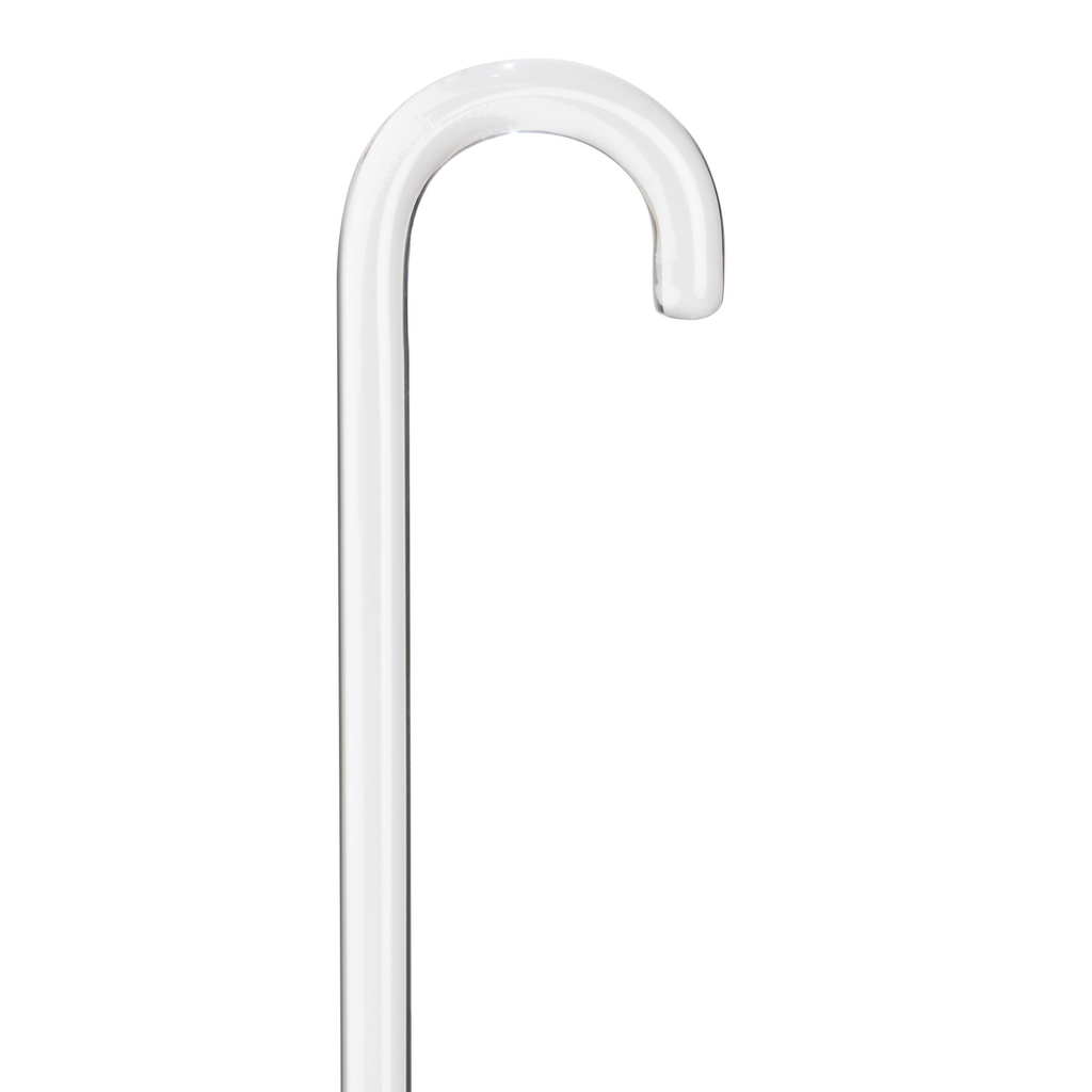 Clear Elegance: Ladies Clear Lucite Handle Walking Cane, 36