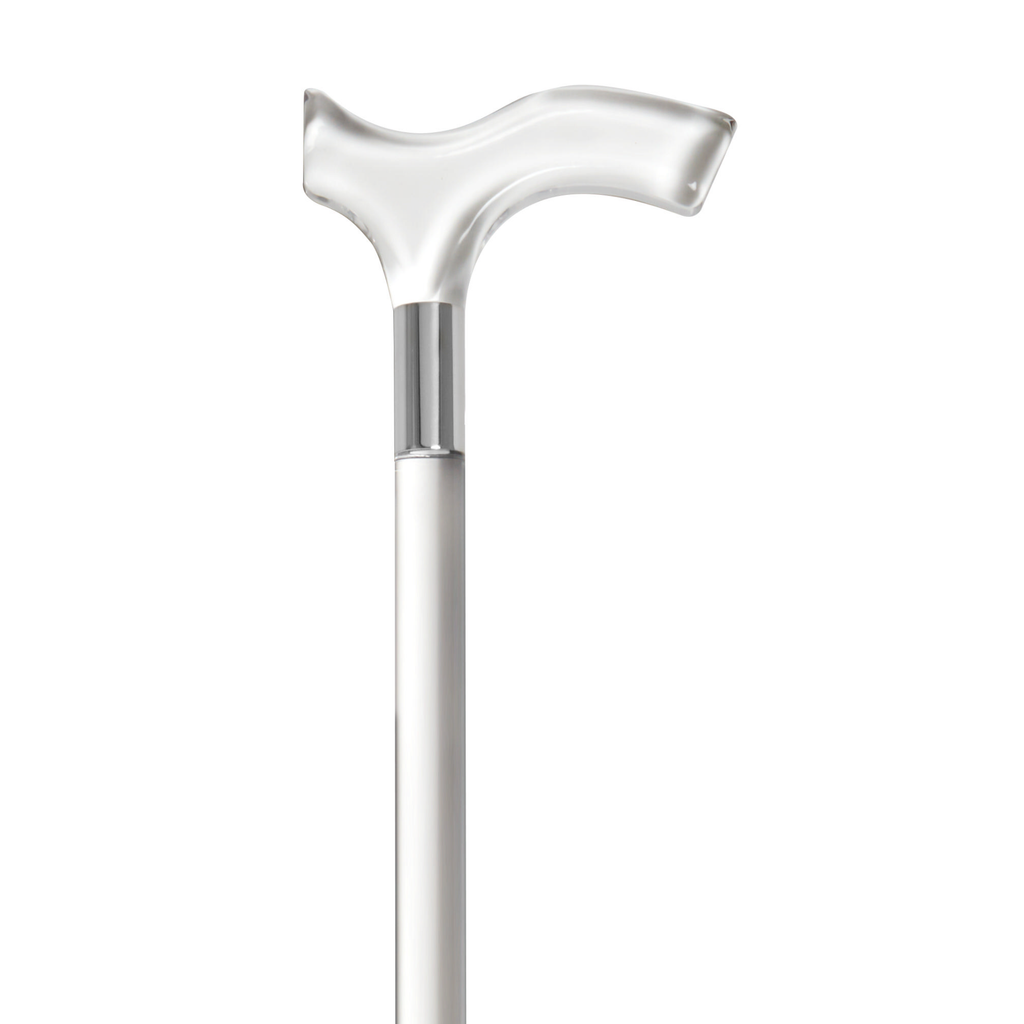 Elegant Ladies Clear Acrylic Derby Cane - 36 Stylish Support Accessory