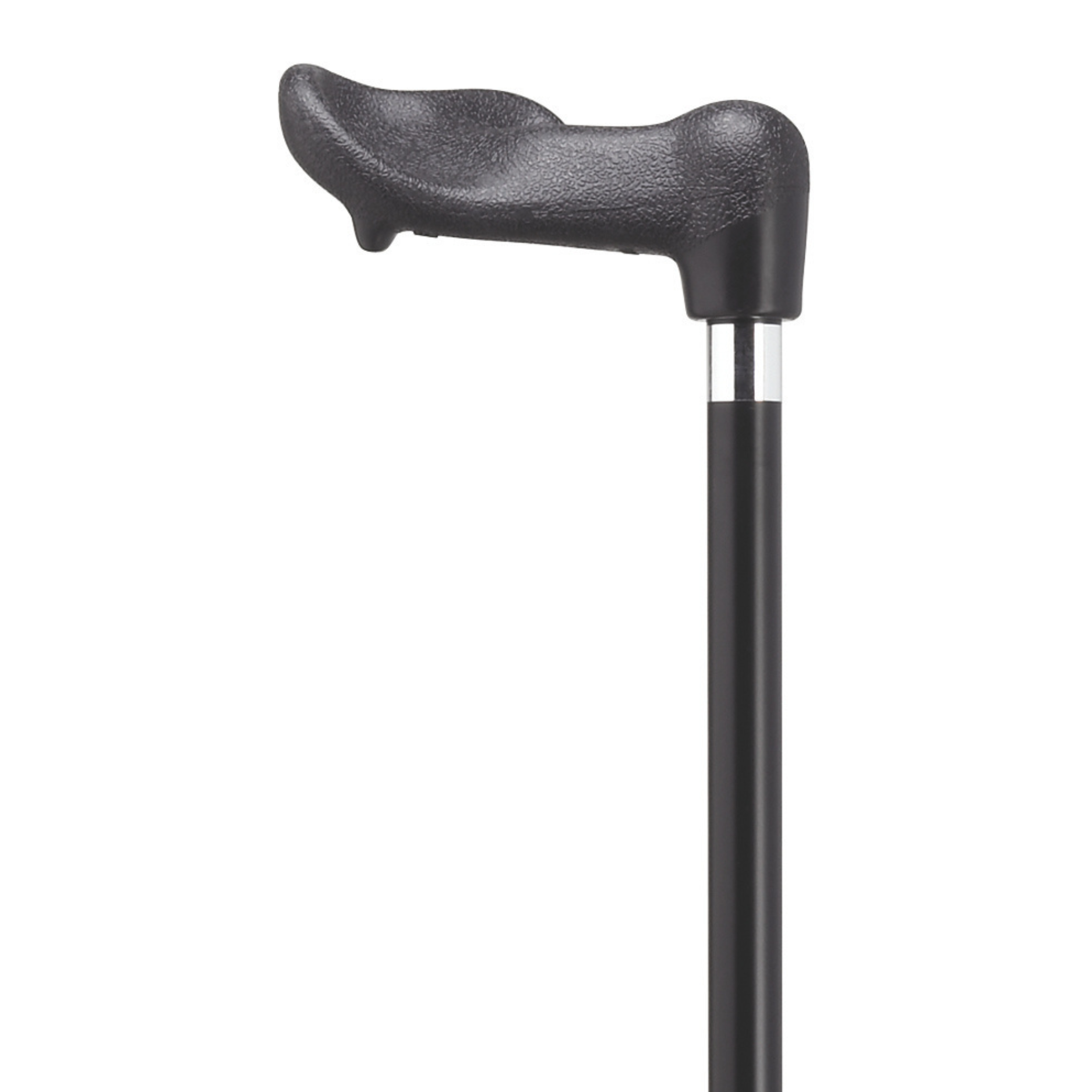 Ergonomic Right-Handed Black Aluminum Walking Cane-Support and Stability