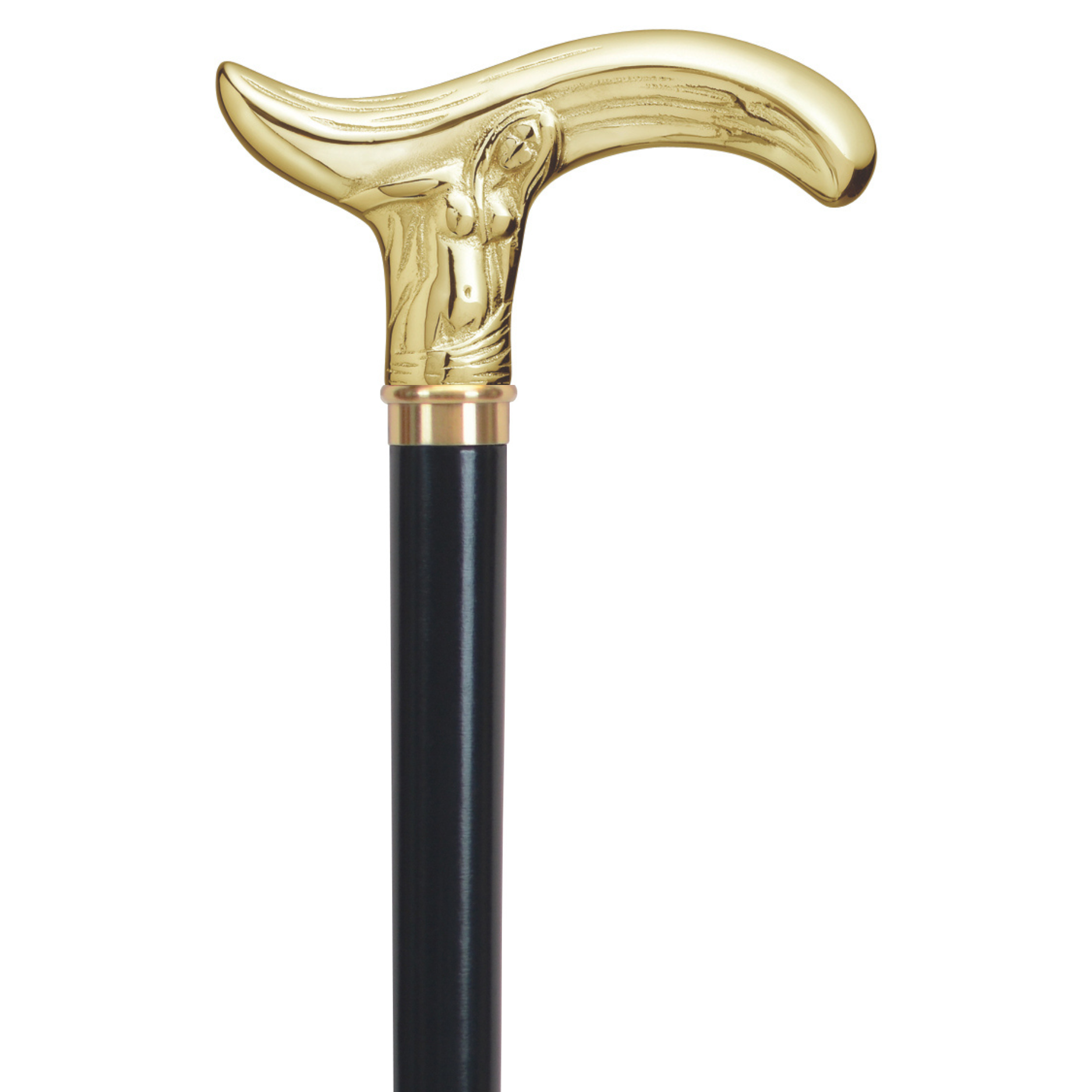 Fair Maiden Brass Walking Cane
