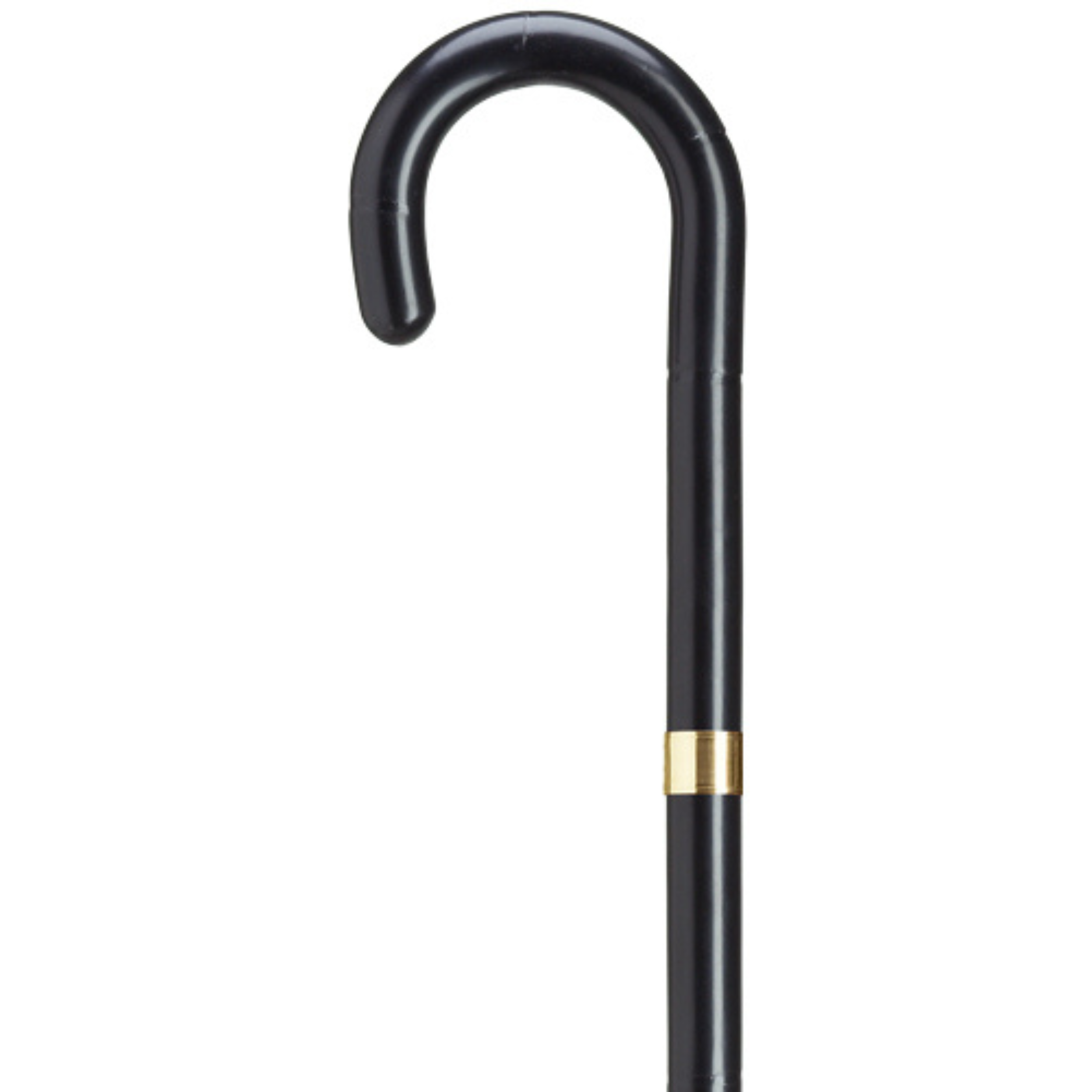 Ladies Tourist Cane with Gold Accent Band