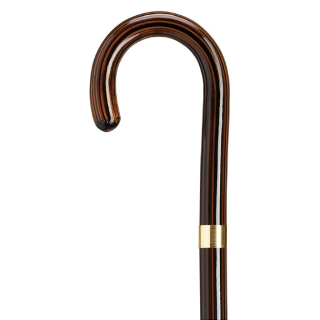 Ladies Tourist Cane with Gold Accent Band