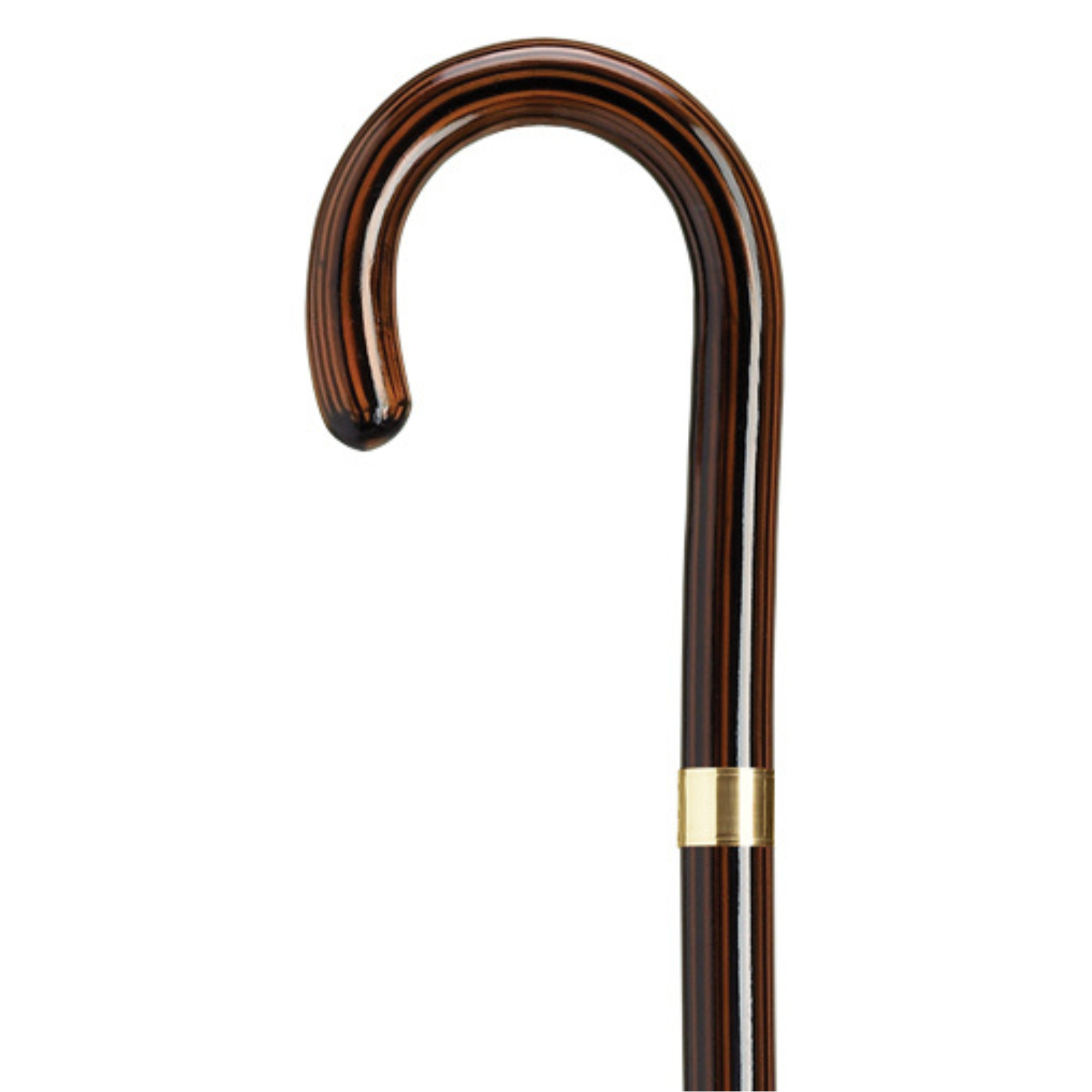 Ladies Tourist Cane with Gold Accent Band