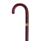 Ladies Tourist Cane with Accent Band-Mahogany