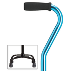 Premium Compact Quad Cane with Offset Handle, 250 lbs Support, Adjustable