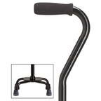 Premium Compact Quad Cane with Offset Handle, 250 lbs Support, Adjustable