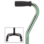 Premium Compact Quad Cane with Offset Handle, 250 lbs Support, Adjustable