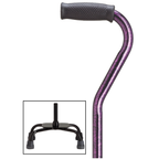 Adjustable Quad Cane with Offset Handle - 5 Colors