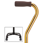 Premium Compact Quad Cane with Offset Handle, 250 lbs Support, Adjustable