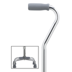 Premium Compact Quad Cane with Offset Handle, 250 lbs Support, Adjustable