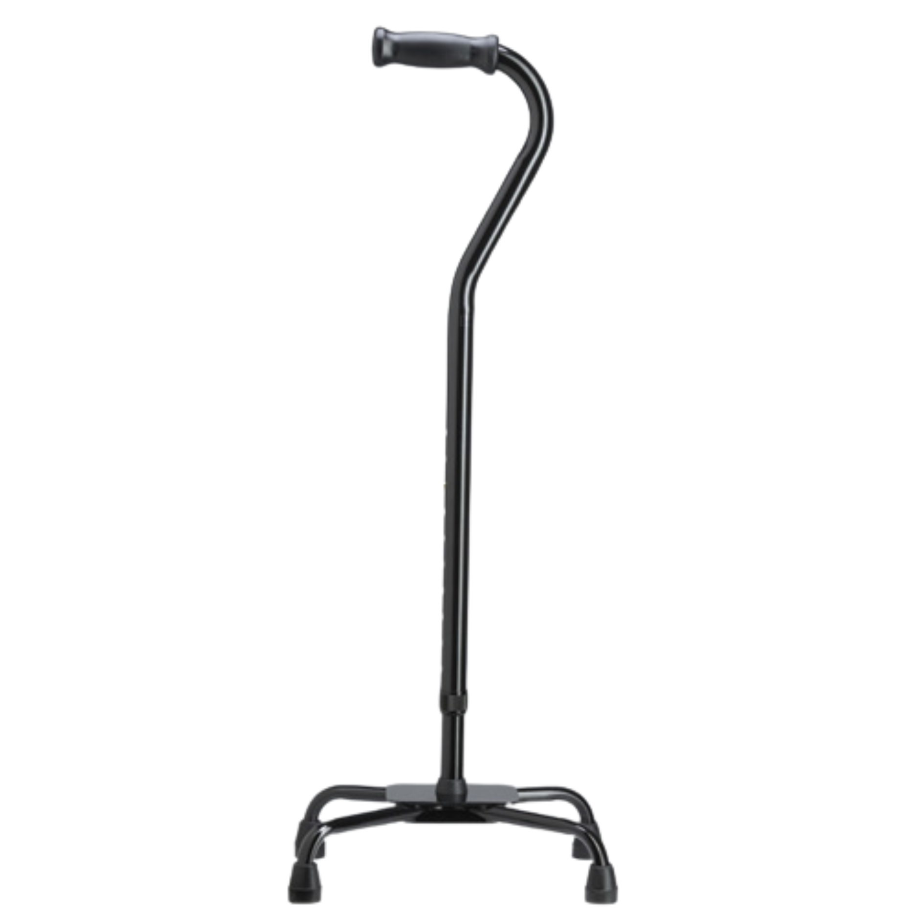 Heavy-Duty Adjustable Steel Quad Cane, 500 lb Capacity
