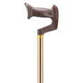 Adjustable Brown Orthopedic Derby Cane - Support and Stability