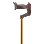 Adjustable Brown Orthopedic Derby Cane - Support and Stability