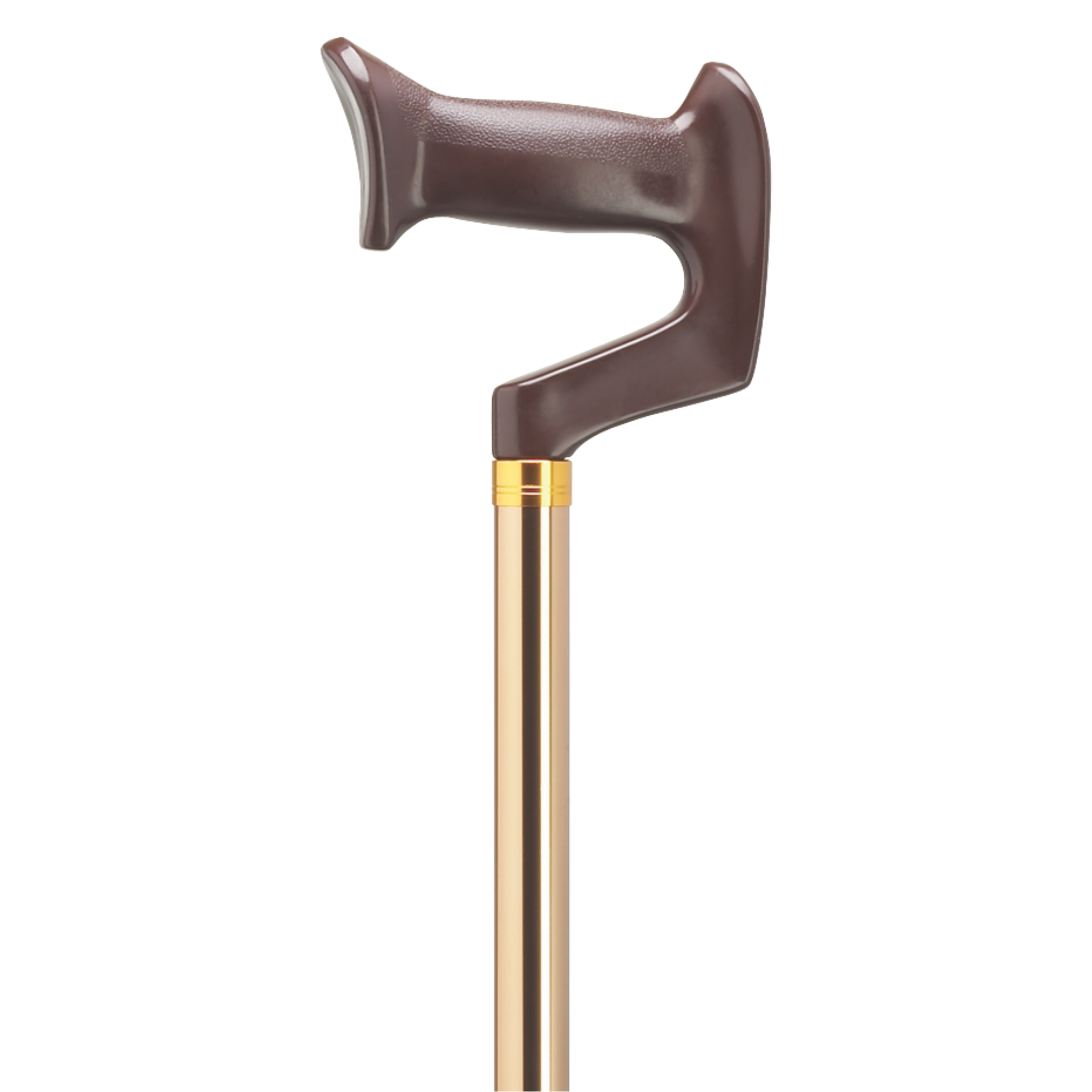 Adjustable Brown Orthopedic Derby Cane - Support and Stability