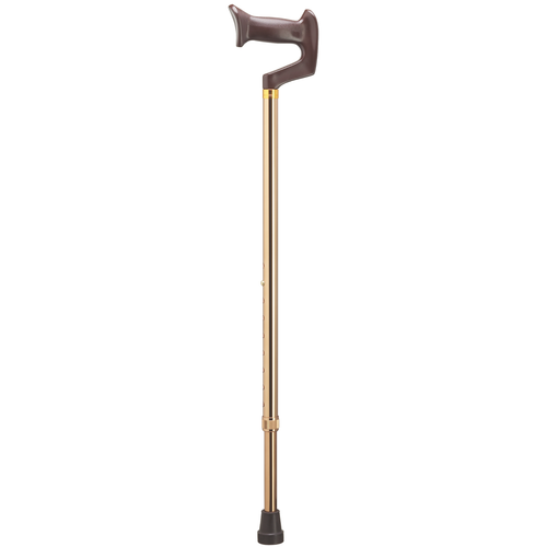 Adjustable Brown Orthopedic Derby Cane - Support and Stability