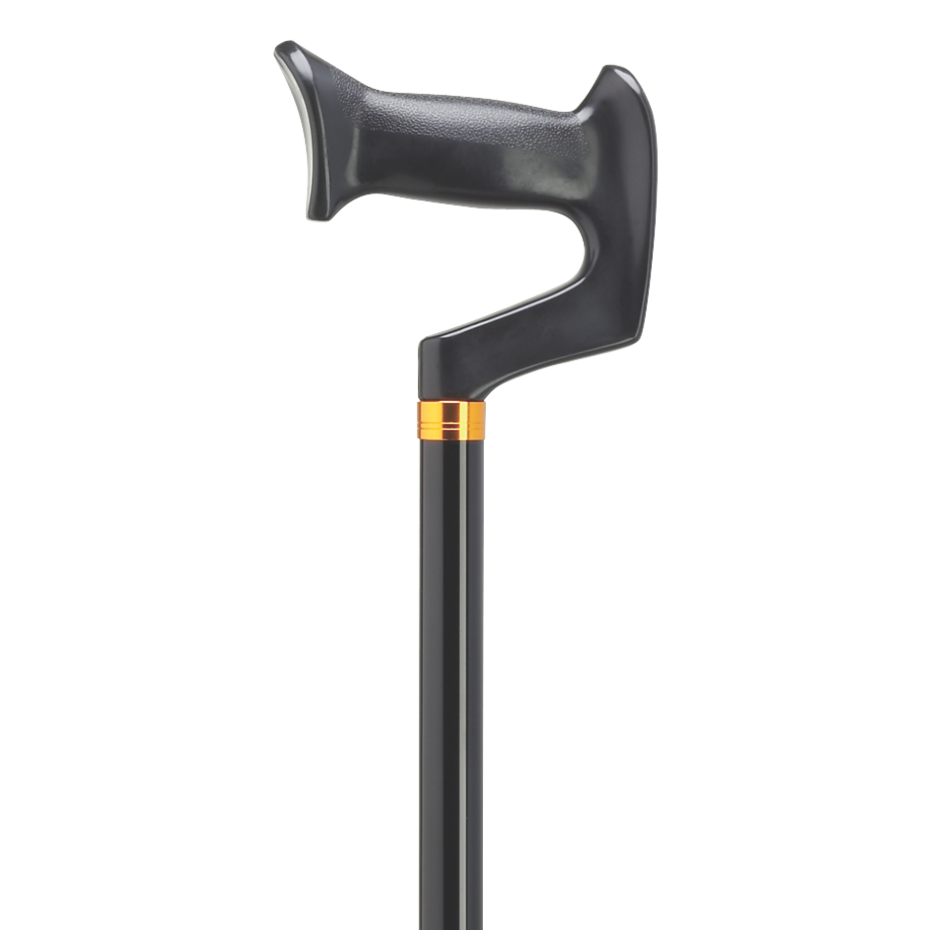 Aluminum Orthopedic Handle Walking Cane-Black