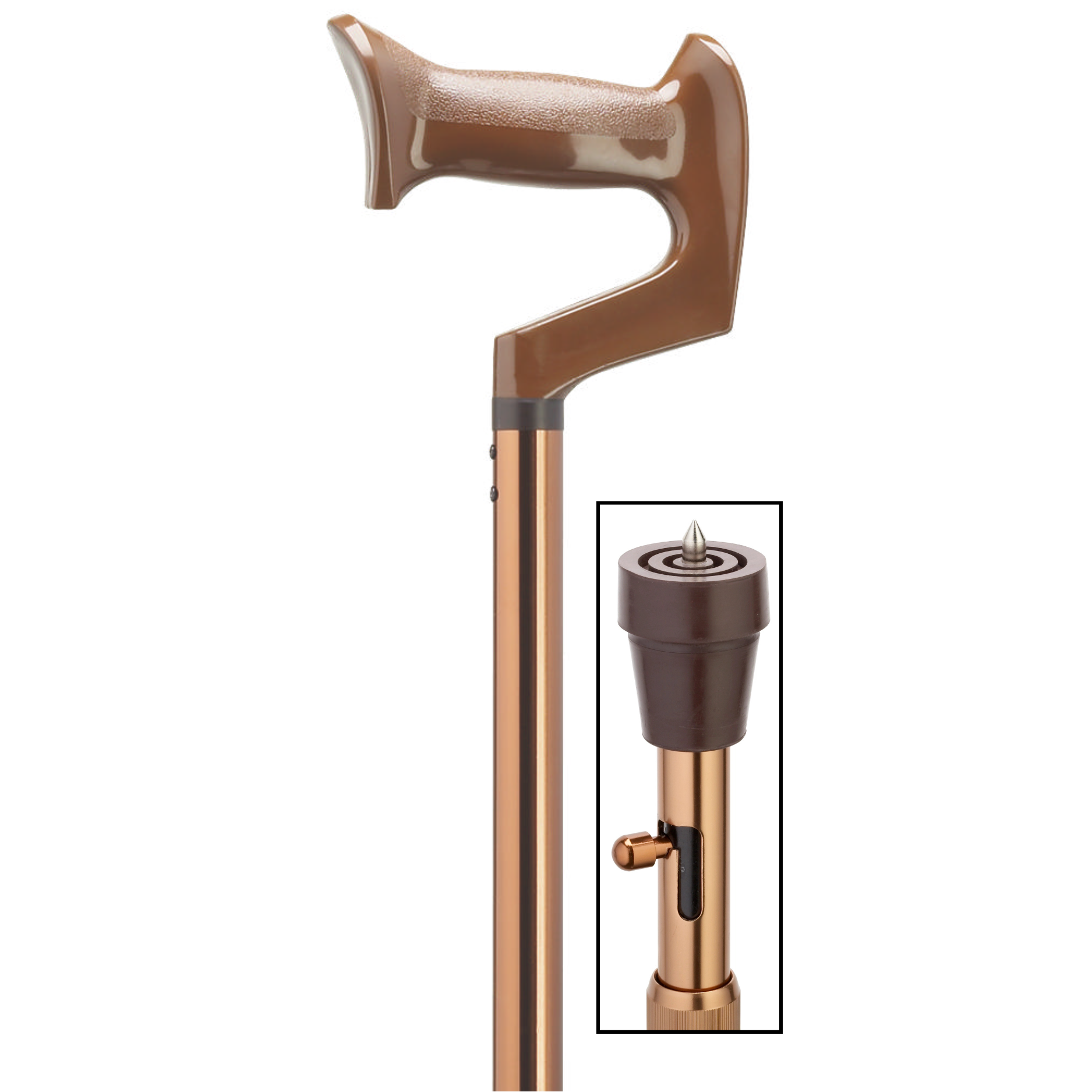 Adjustable Orthopedic Aluminum Walking Cane with Ice Pick Tip