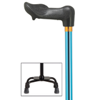 Adjustable Quad Cane with Molded Grip Handle