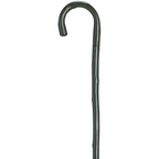 Men's Natural Chestnut Crook Cane-Logan Green