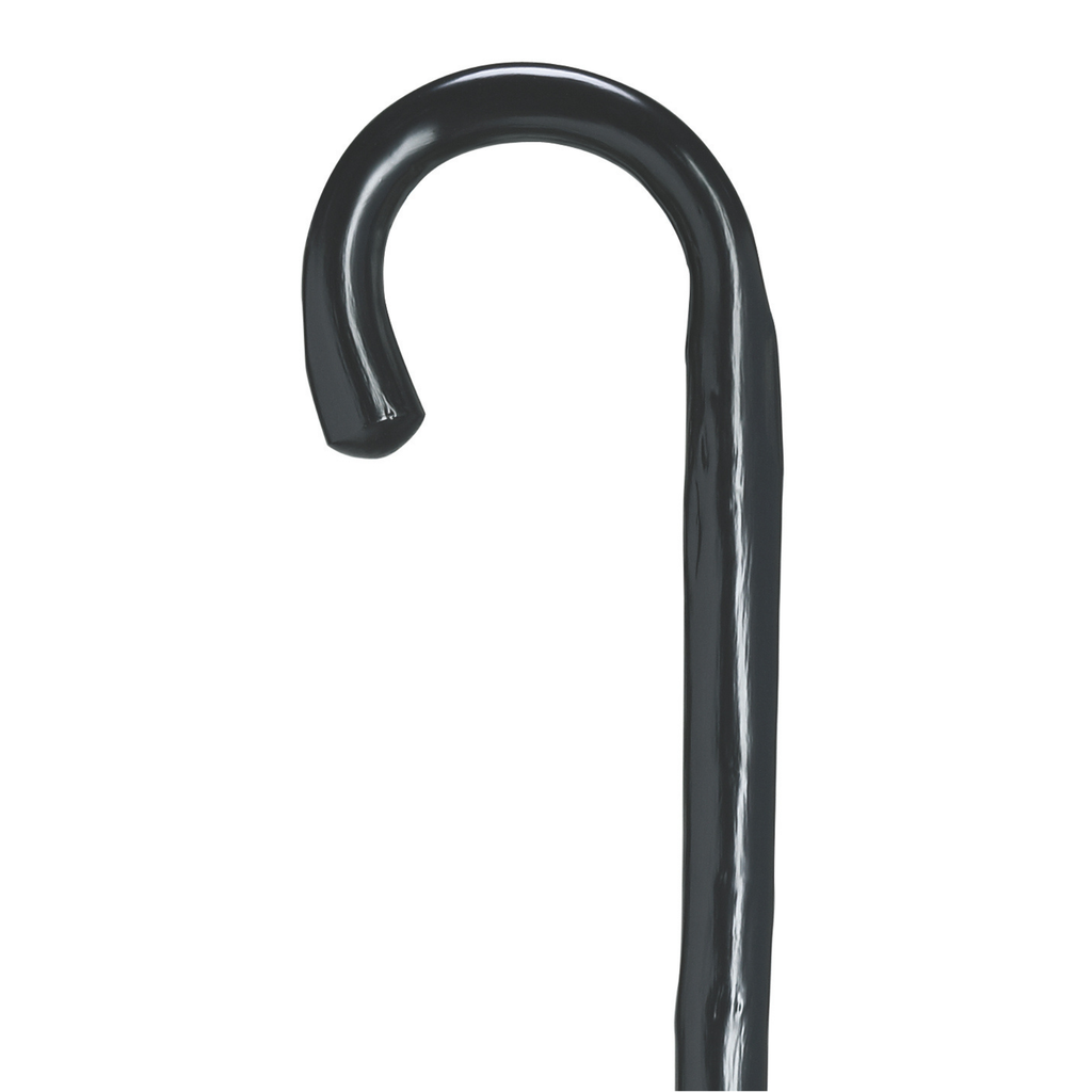 Men's Chestnut Crook Cane-Black