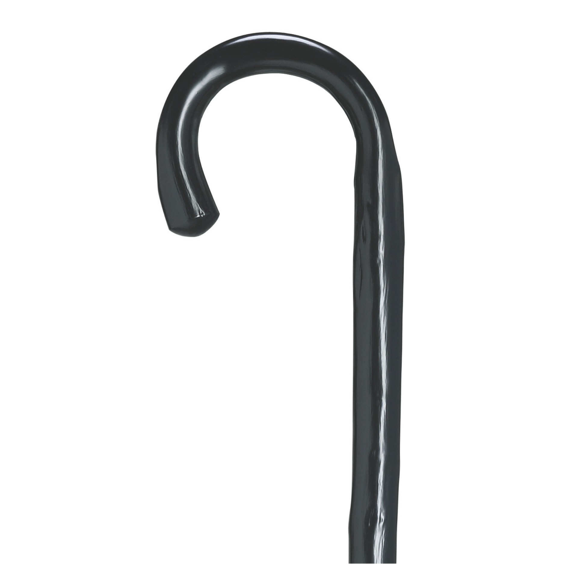 Men's Chestnut Crook Cane-Black