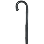 Men's Chestnut Crook Cane-Black