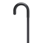 Adjustable Black Aluminum Hospital Cane with Vinyl Grip Handle