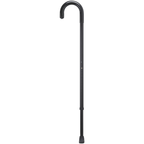 Adjustable Black Aluminum Hospital Cane with Vinyl Grip Handle