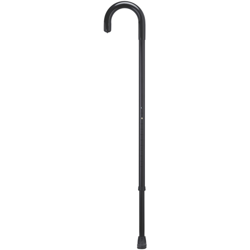 Adjustable Black Aluminum Hospital Cane with Vinyl Grip Handle