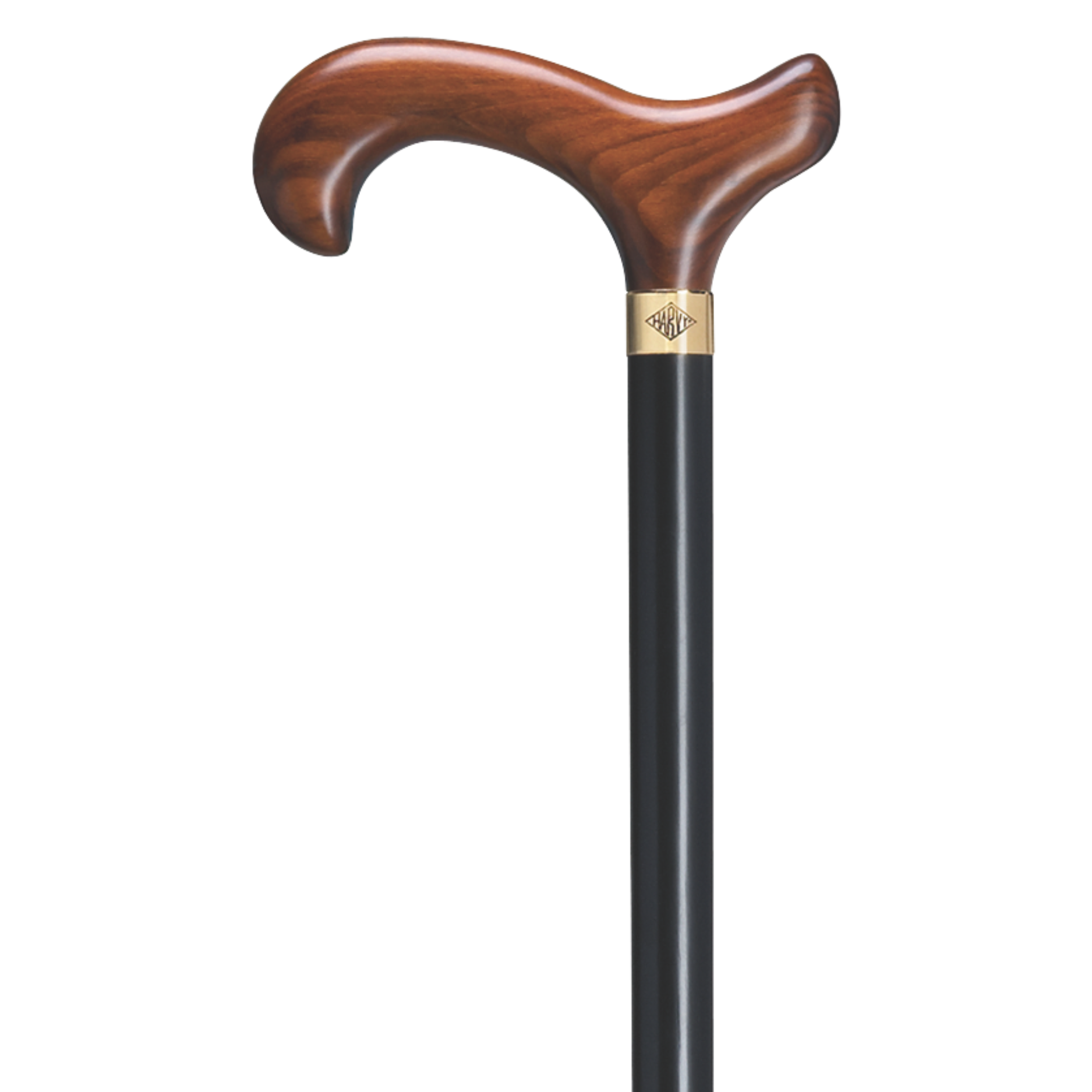 Cherry Stain on Black Shaft Walking Cane