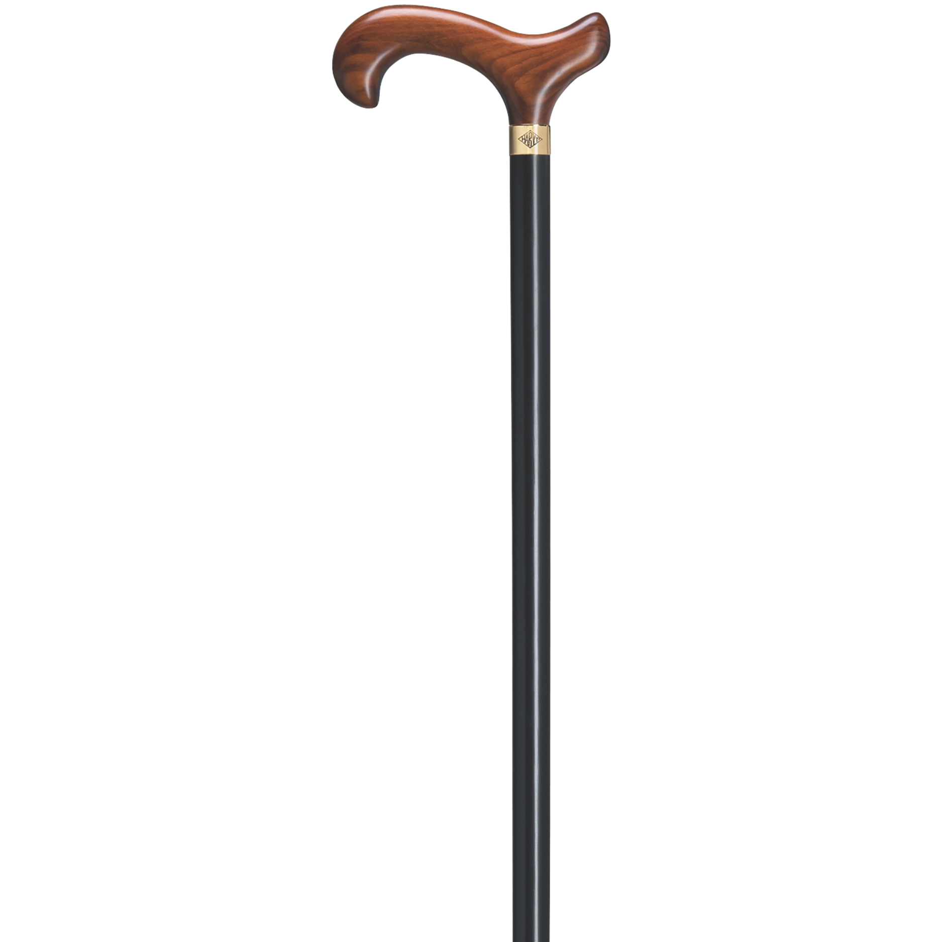 Cherry Stain on Black Shaft Walking Cane