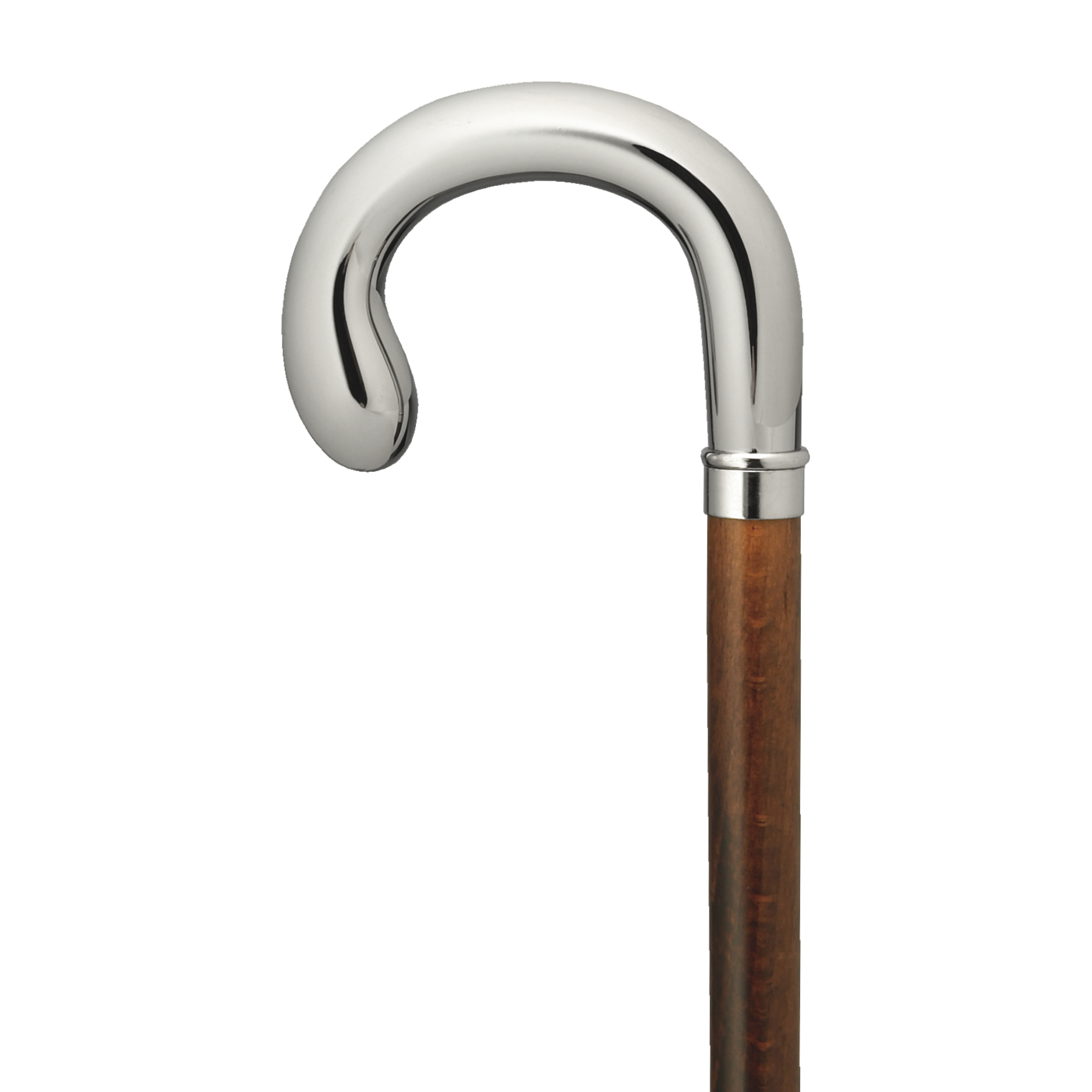 Classy Chrome Crook Handle Cane