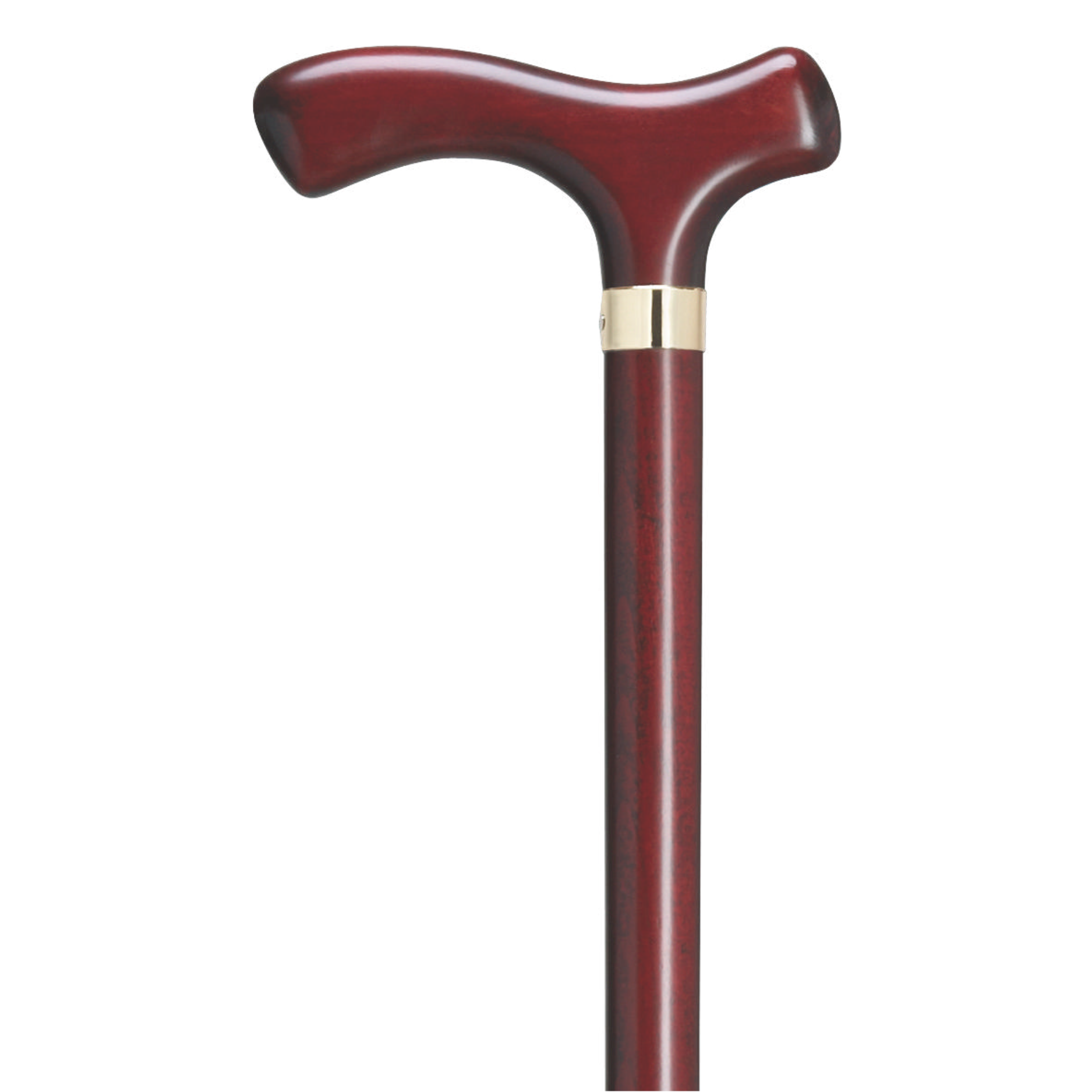 Fritz Burgundy Cane with Brass Band
